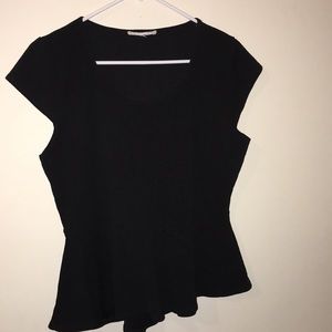 Black Peplum Top